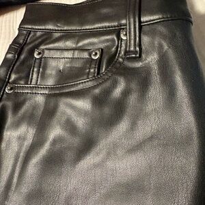 Pistola Black Boot Cut Vegan Leather Jeans